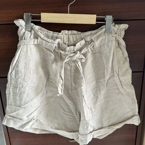 Mango M linen shorts